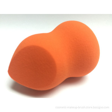 Orange angle cut pear shape makeup sponge applicator
